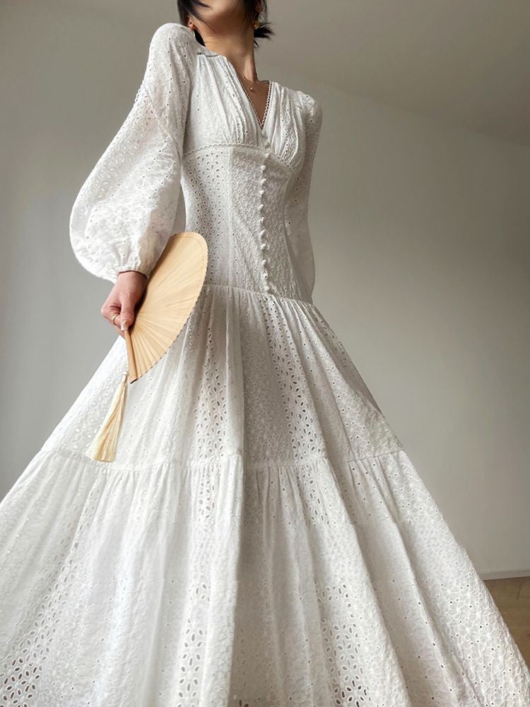 Elegant Lace Cotton Skirt