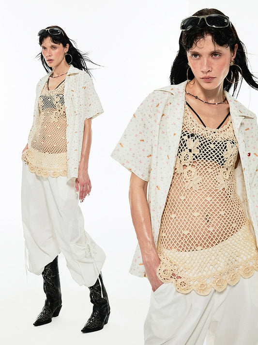 Floral Pocket Work Pants