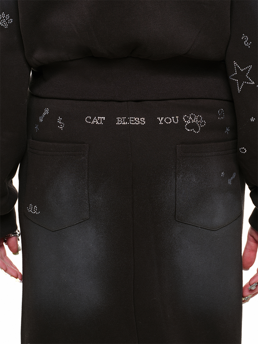 Mud-Dyed Sweatshirt & Dress Set – Hot Girl Two-Piece Outfit