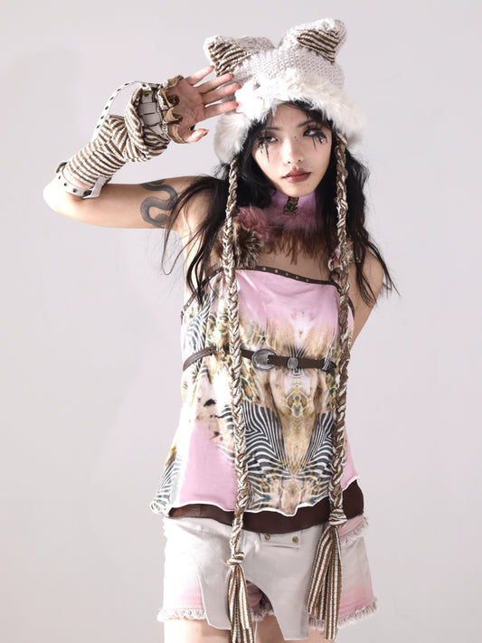 Abito con catena in metallo a doppio strato