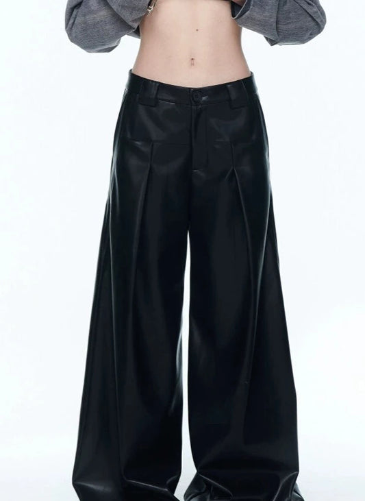 Genderless Wear Leather Pants