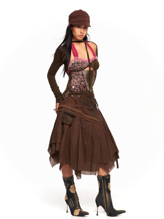 Beaded Knit Halterneck Top – Glam Embellished Look