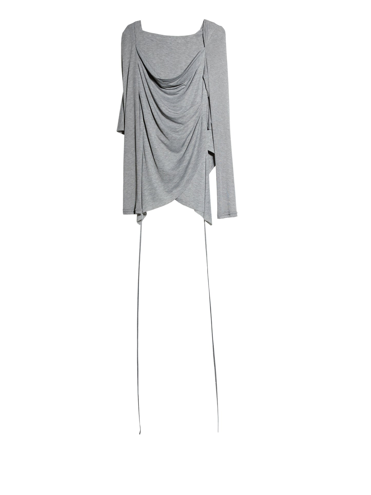 Convertible Pleated Turtleneck Top | Sculptural Faux Two-Piece Blouse