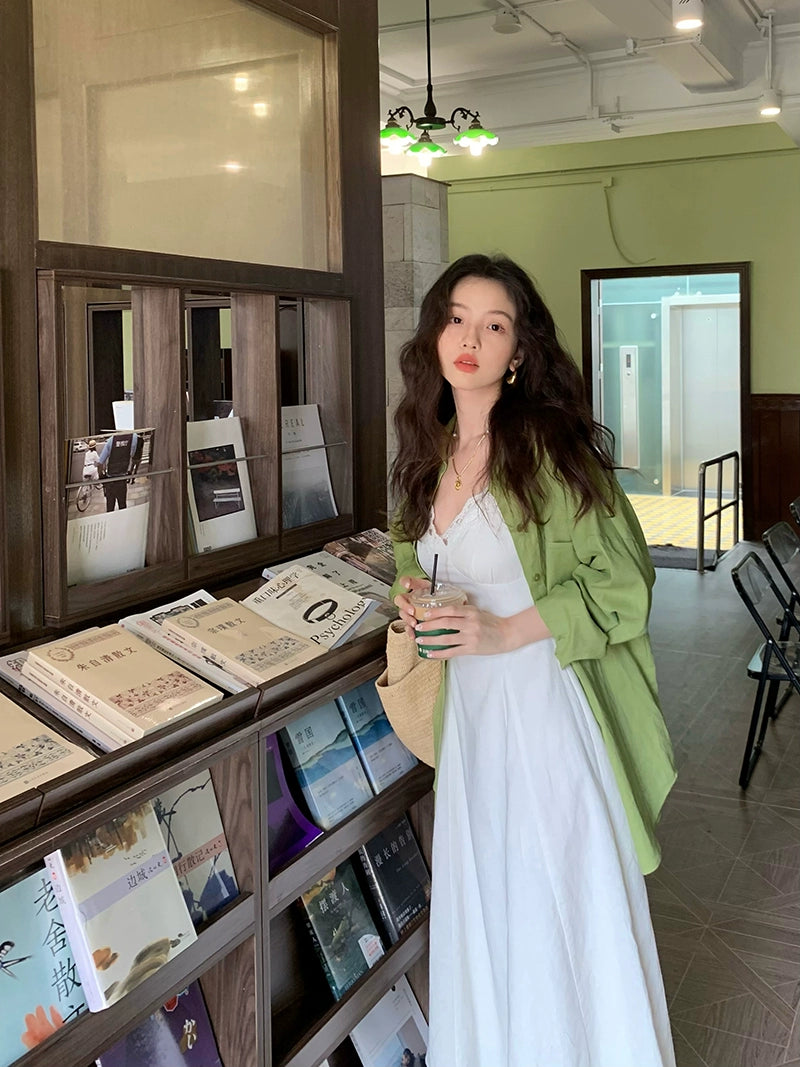 নৈমিত্তিক লম্বা-হাতা লিনেন শার্ট