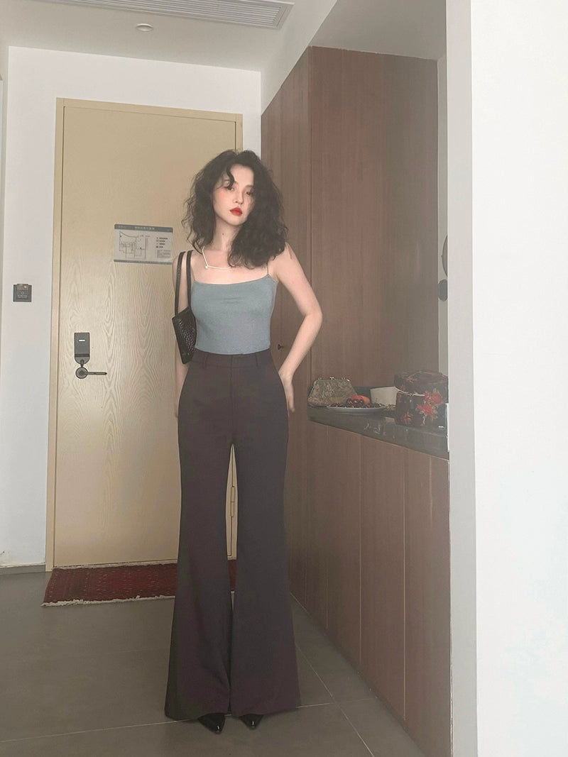 سروال بدلة رمادية الصيف