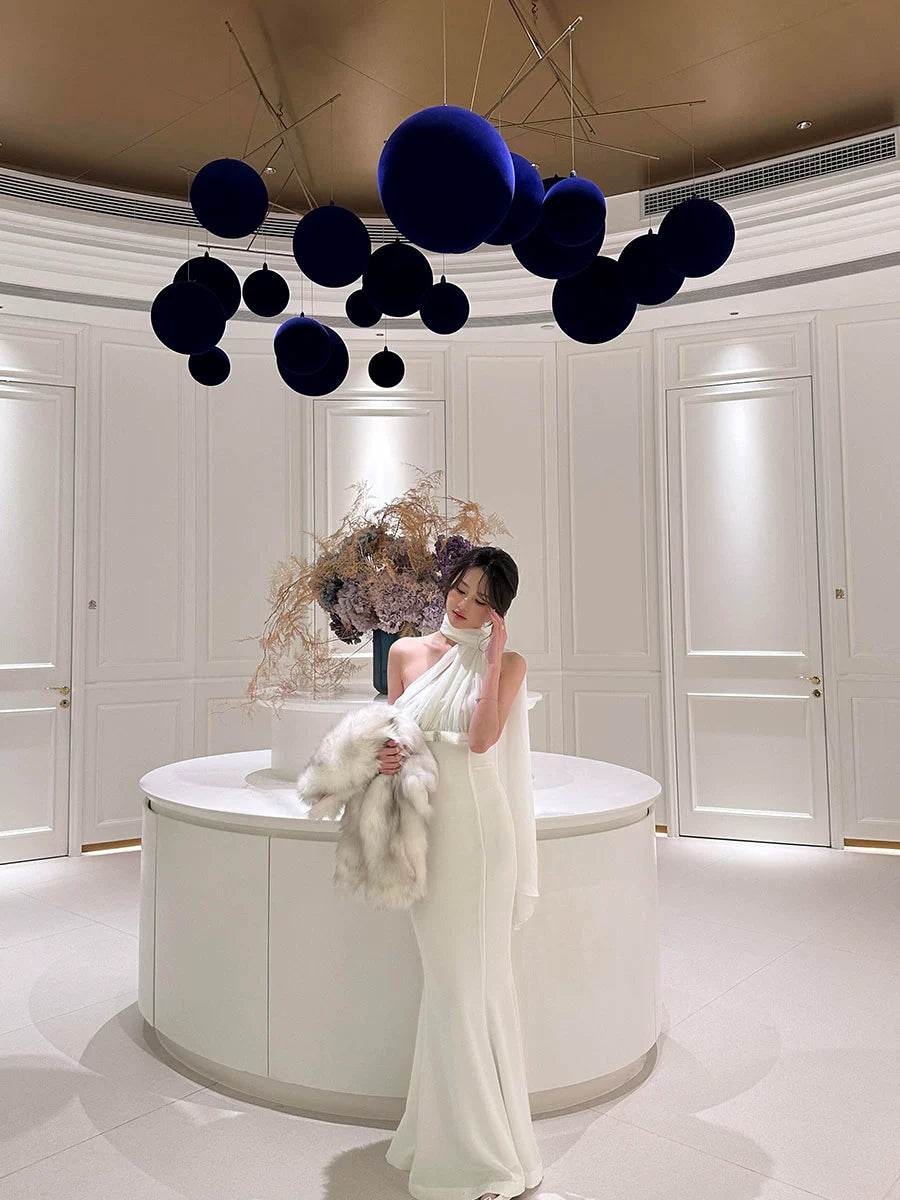 Fishbone Lace Slip Dress – Luxe New Year's & Birthday Gown for Engagements