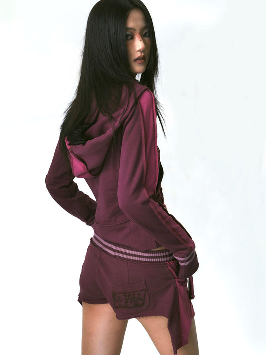 Set di pantaloncini per cappotto con motivo spray Ragged Edge