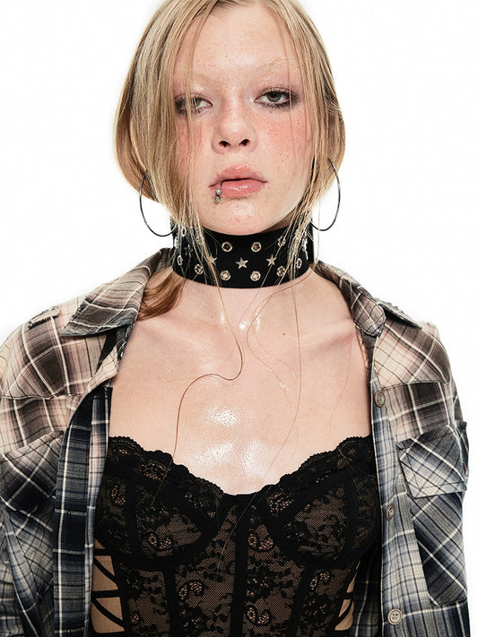 Star Studded Statement Collar Belt – Heavy Industrial Chic