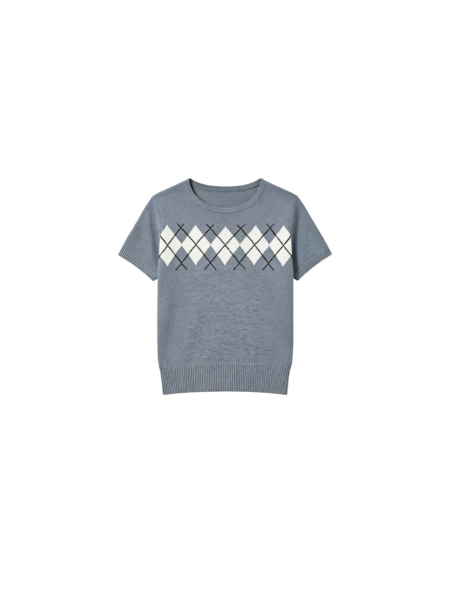 Diamond Pattern Knit Tee