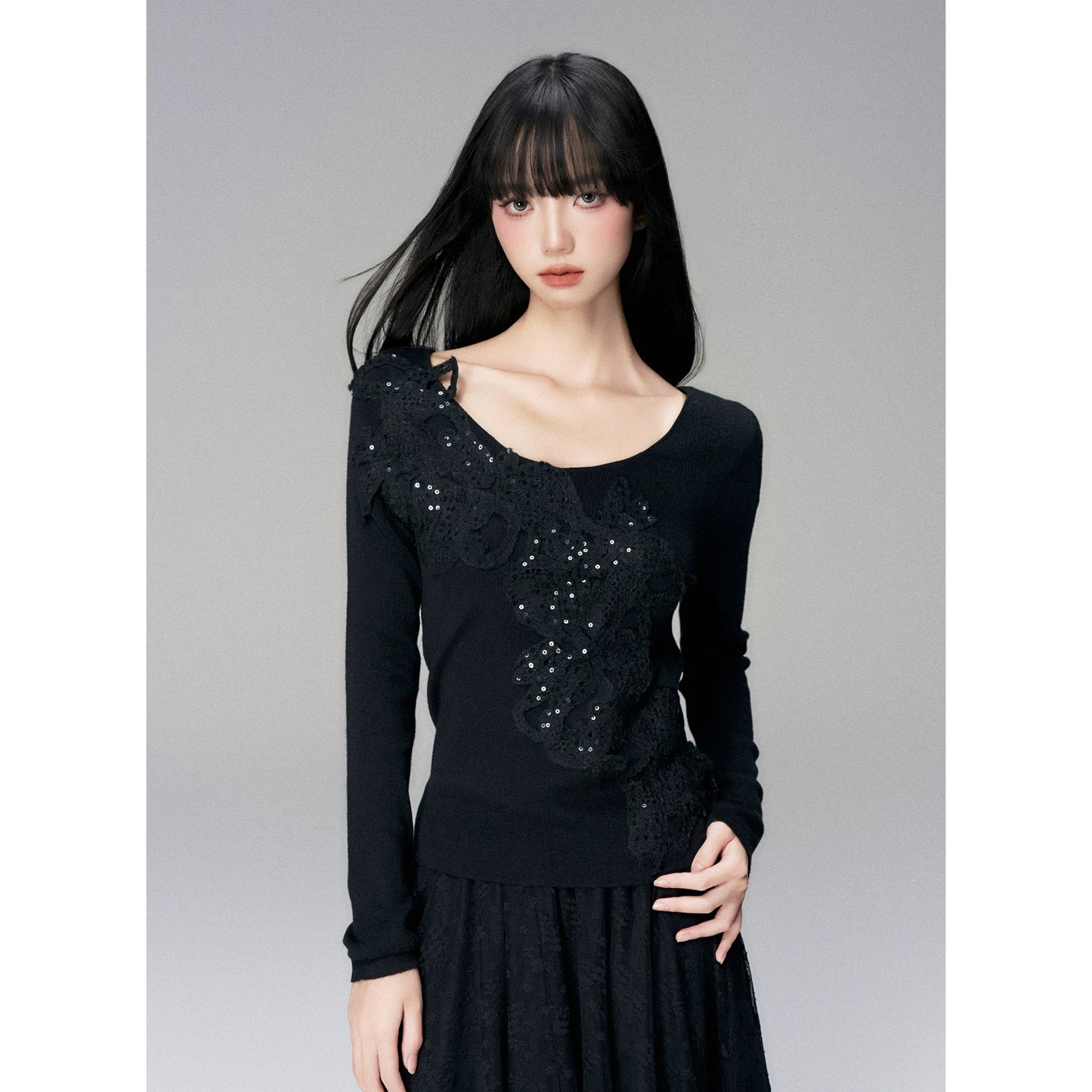 Beaded Sweater Top with Heavy Industry Accents (Pre-Fall Edition)