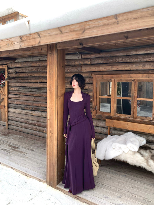 Hanging Moon Halterneck Maxi Dress