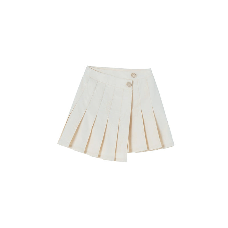 Summer Pleated Skirt & Shirt Set