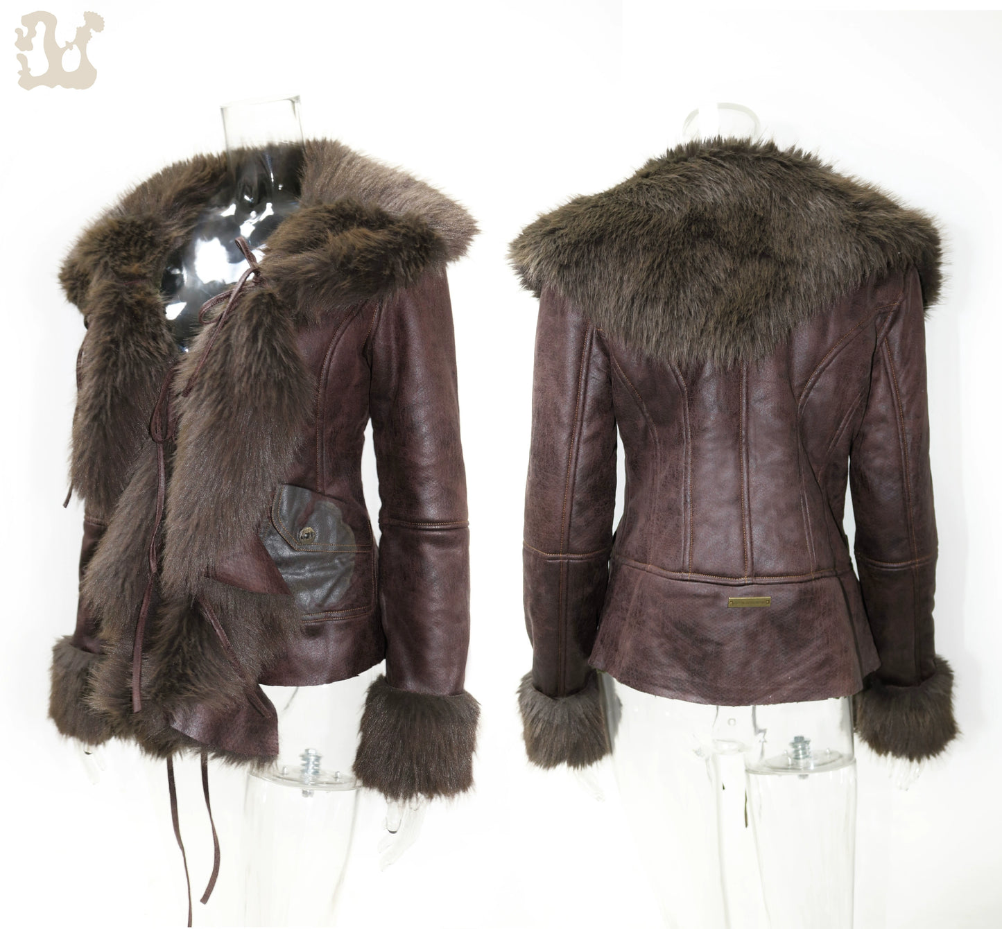 Velvet Fur Collar Ruffle Coat – Pre-Loved Vintage Style