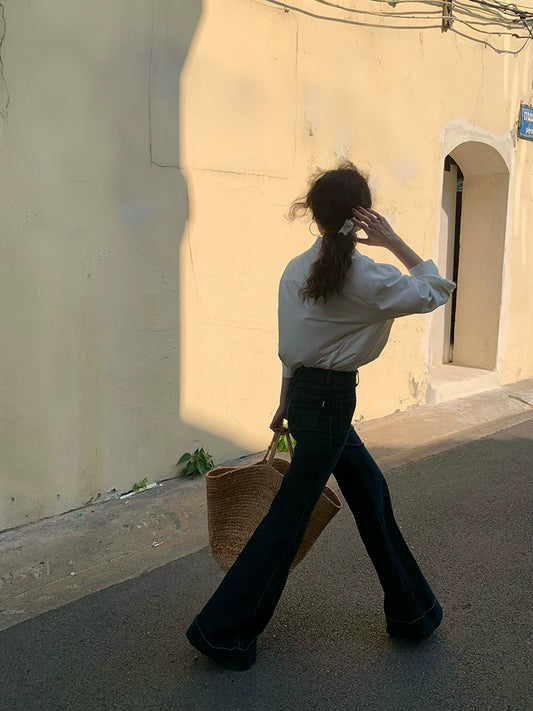 Camisa blanca en capas - Gama alta