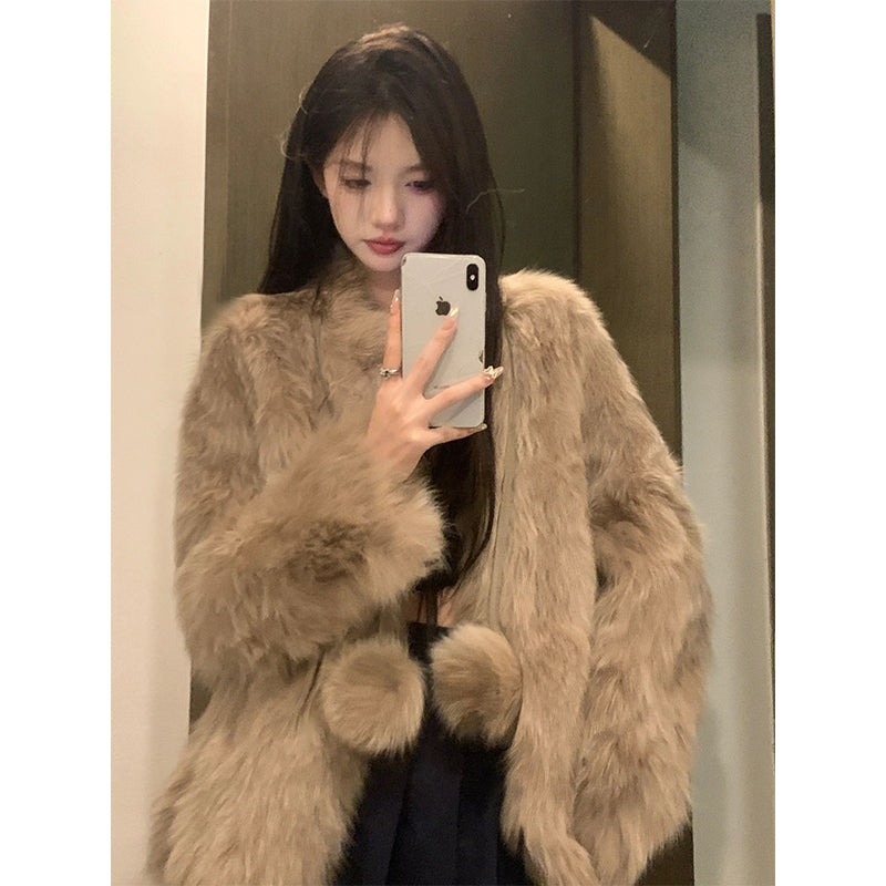 Korean Celebrity Fur Coat