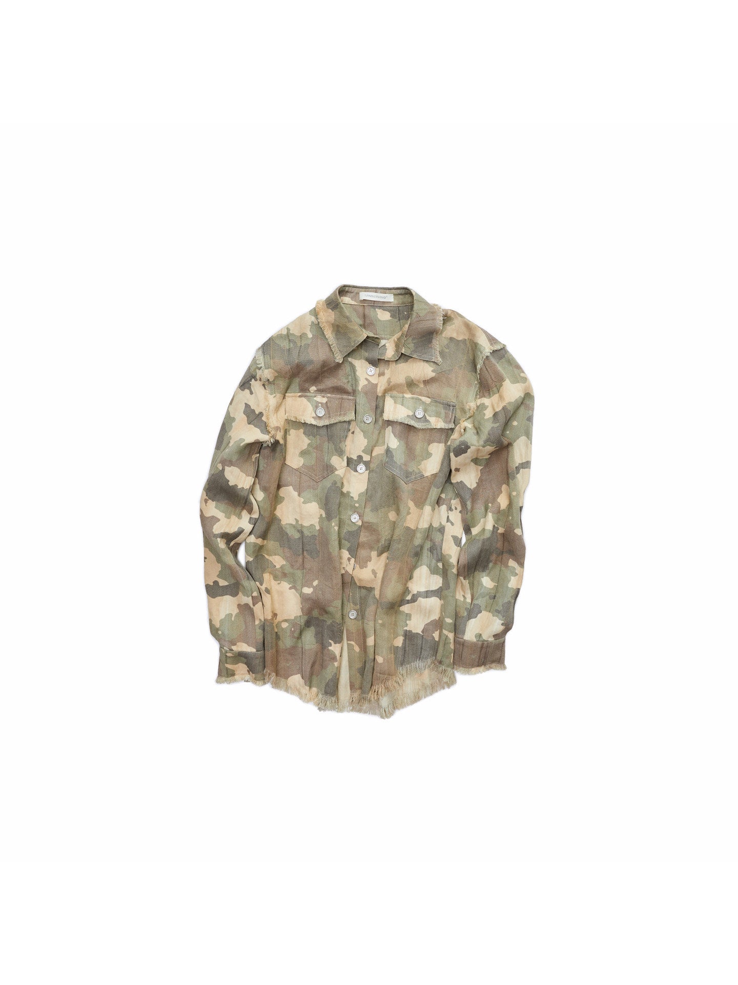 Distressed Camouflage Shirt