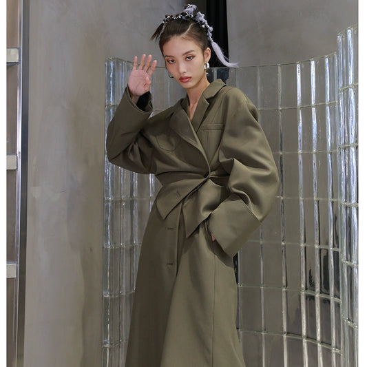 Two-Piece Detachable Wide Shoulder Windbreaker F814