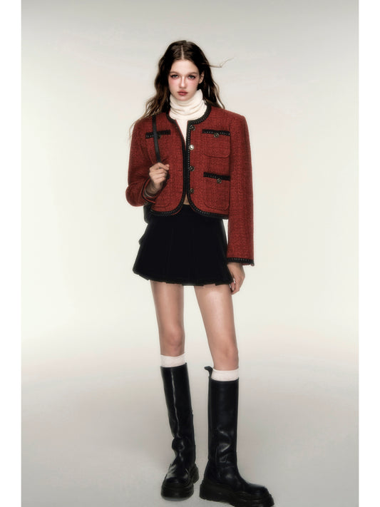 Abrigo Pequeño Fragante De Lana Roja - Rich Family