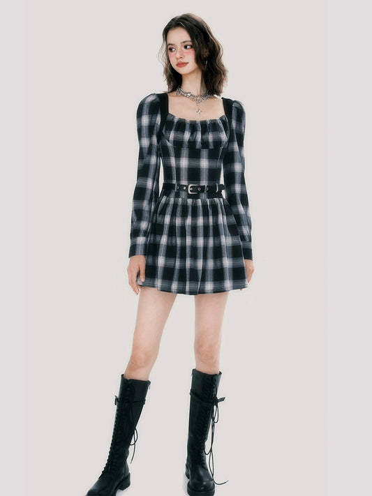 Manchester Academy Plaid Long Dress