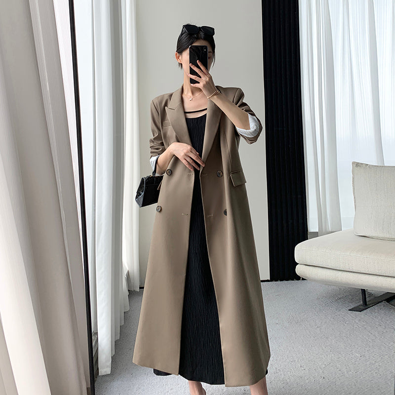 Stylish Mid-length Coat - Autumn