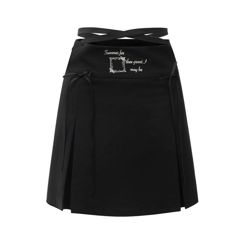 B/W Plaid Rose Embroidery Shirt