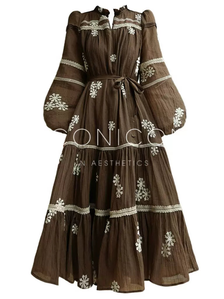 Embroidered Resort Dress – Casual Fit Long & Short Hem