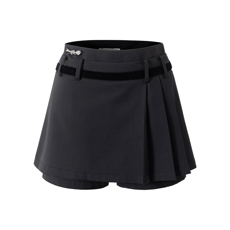 Stripe Rose Lace Short Sleeve Shirt