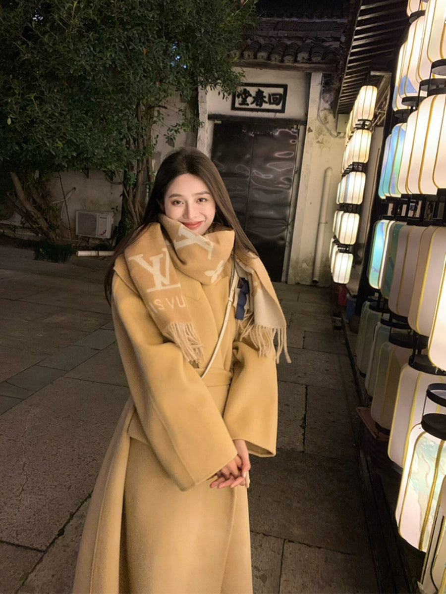 Reversible Cashmere Suit Cape – Luxury Winter Woolen Jacket