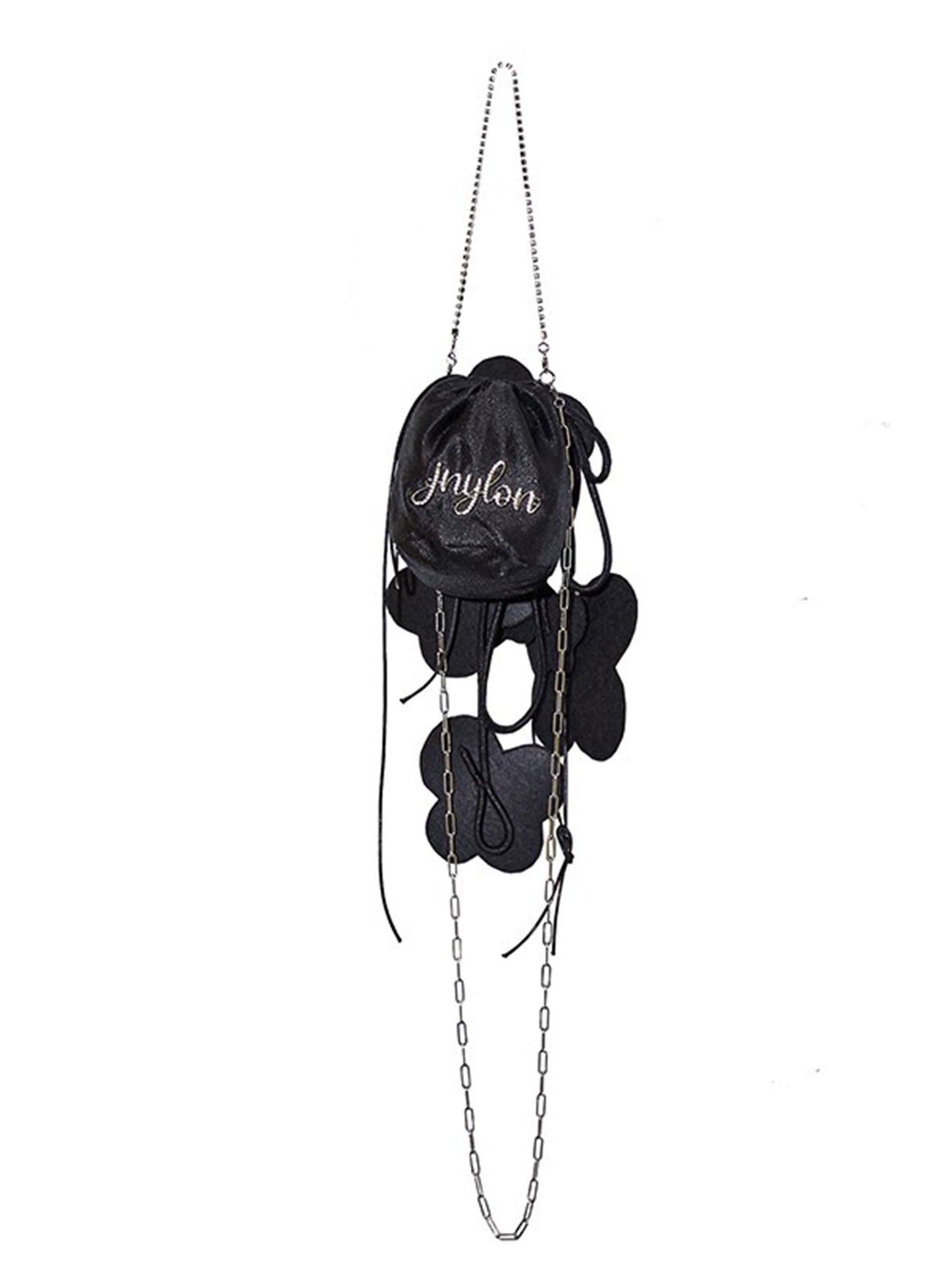 Metal Flower Mini Chain Bucket Bag