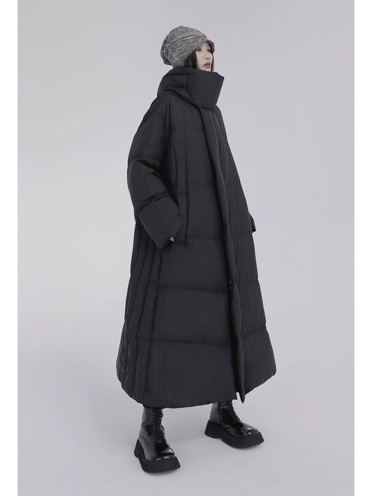 Thickened Stand-Up Collar 90% White Duck Down Jacket (Winter)