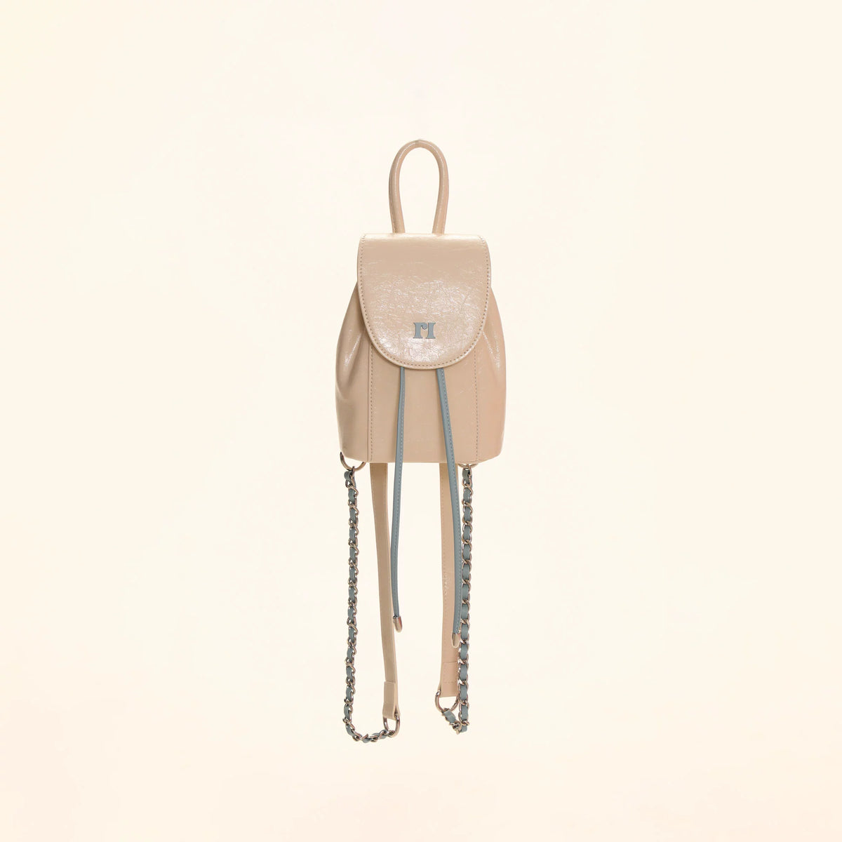 Mini Chain Backpack with Drawstring