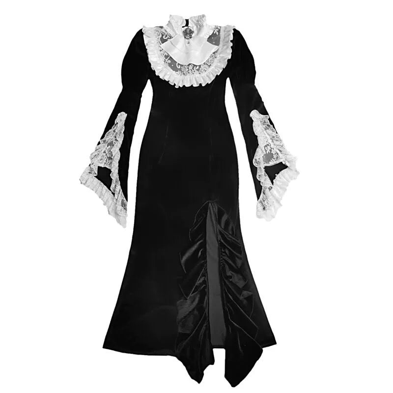 Vampire Velvet Long Fish Tail Dress