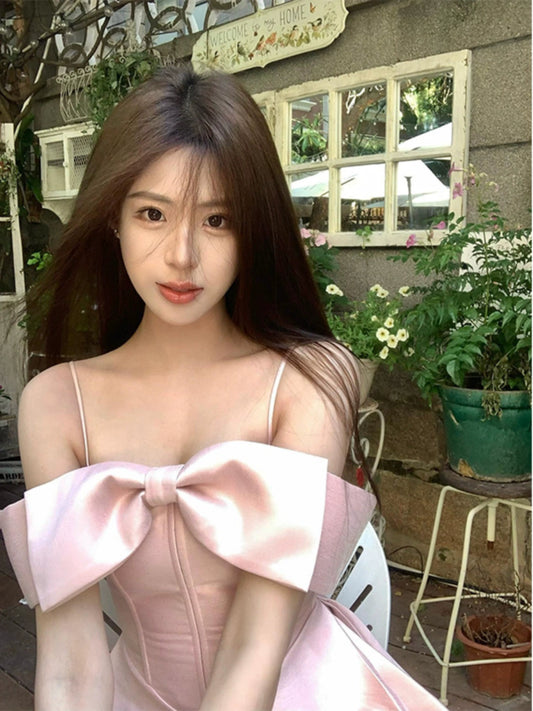 Pink Satin Princess Dress – High-End Birthday Gown