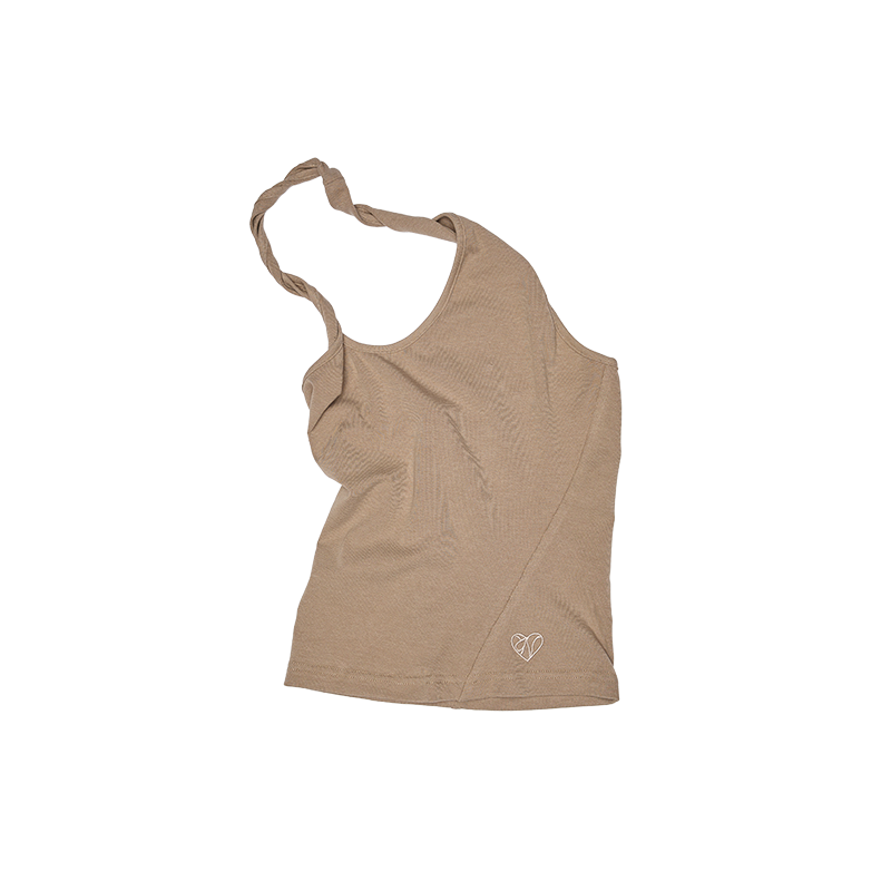 Knotted U-Neck Solid Camisole – Embroidered Slim Slim-Fit Summer Top