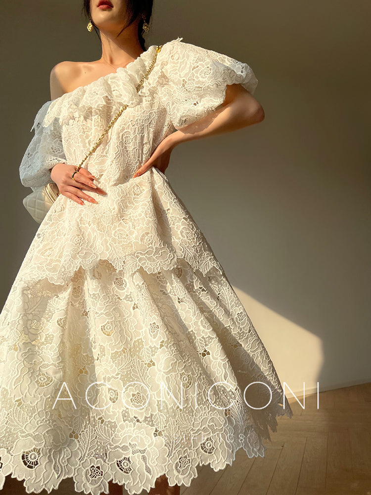 Elegant Lace Suit Skirt