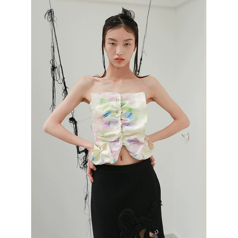 Original Printed Strapless Tank Top E797