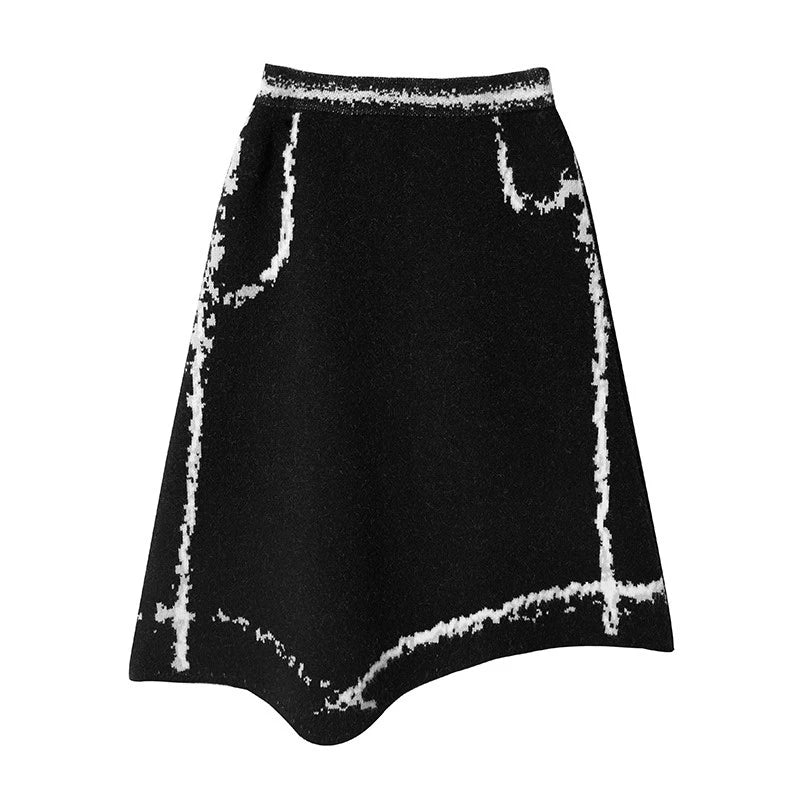 Small Fragrance Black Knit Jacket