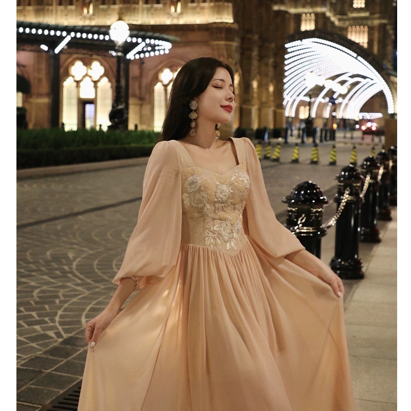 Atmosphere Night Skirt Beaded High-Grade Dress