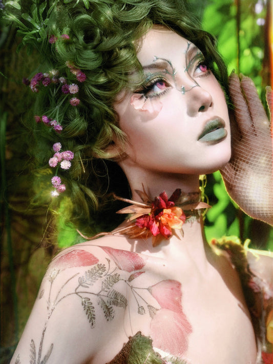 Elf Spirit Floral Collar Accessory – Forest Fantasy Photography Piece