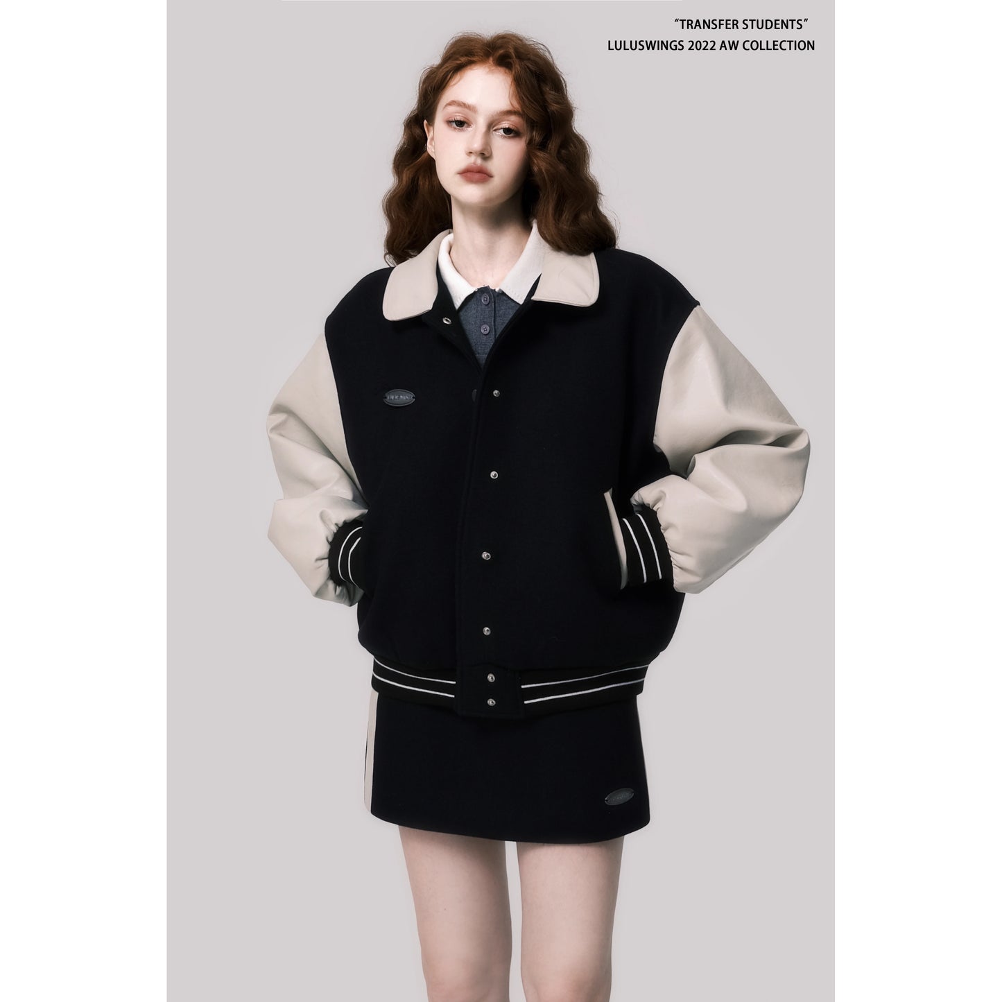 Wool Cotton Baseball Jacket Set