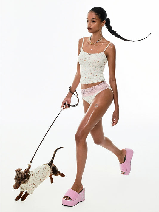 Biancheria intima di pizzo caldo diamante