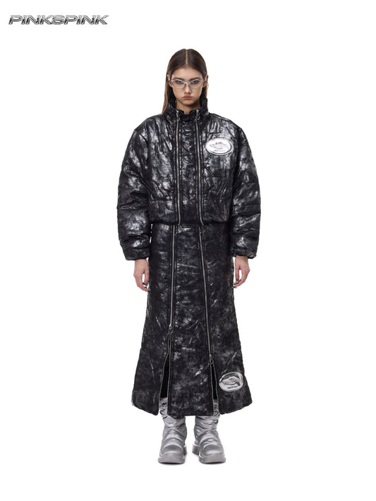 Electric Moon Double-Zip Short Unisex Y2K Jacket