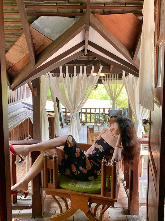 Mesh Tank Top + High Waist Skirt