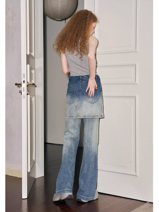 গ্রেডিয়েন্ট স্কার্ট টু-পিস সেট