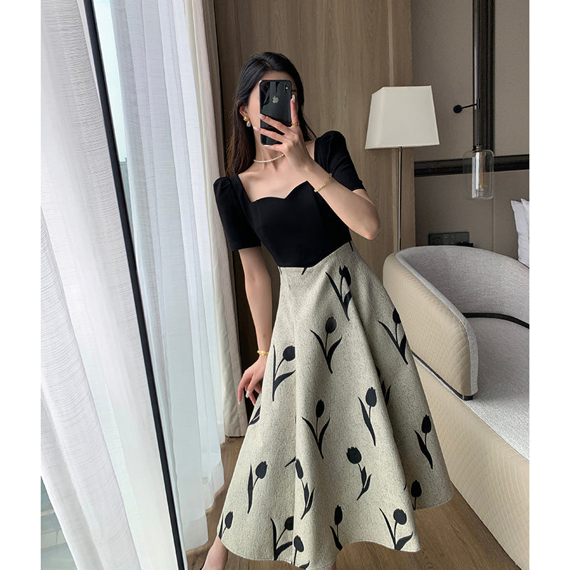 Slim Fit Square Neck Dress