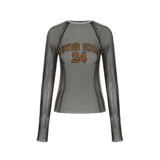 Shine on Special Days | Sheer Mesh Slim Fit Base Layer Top