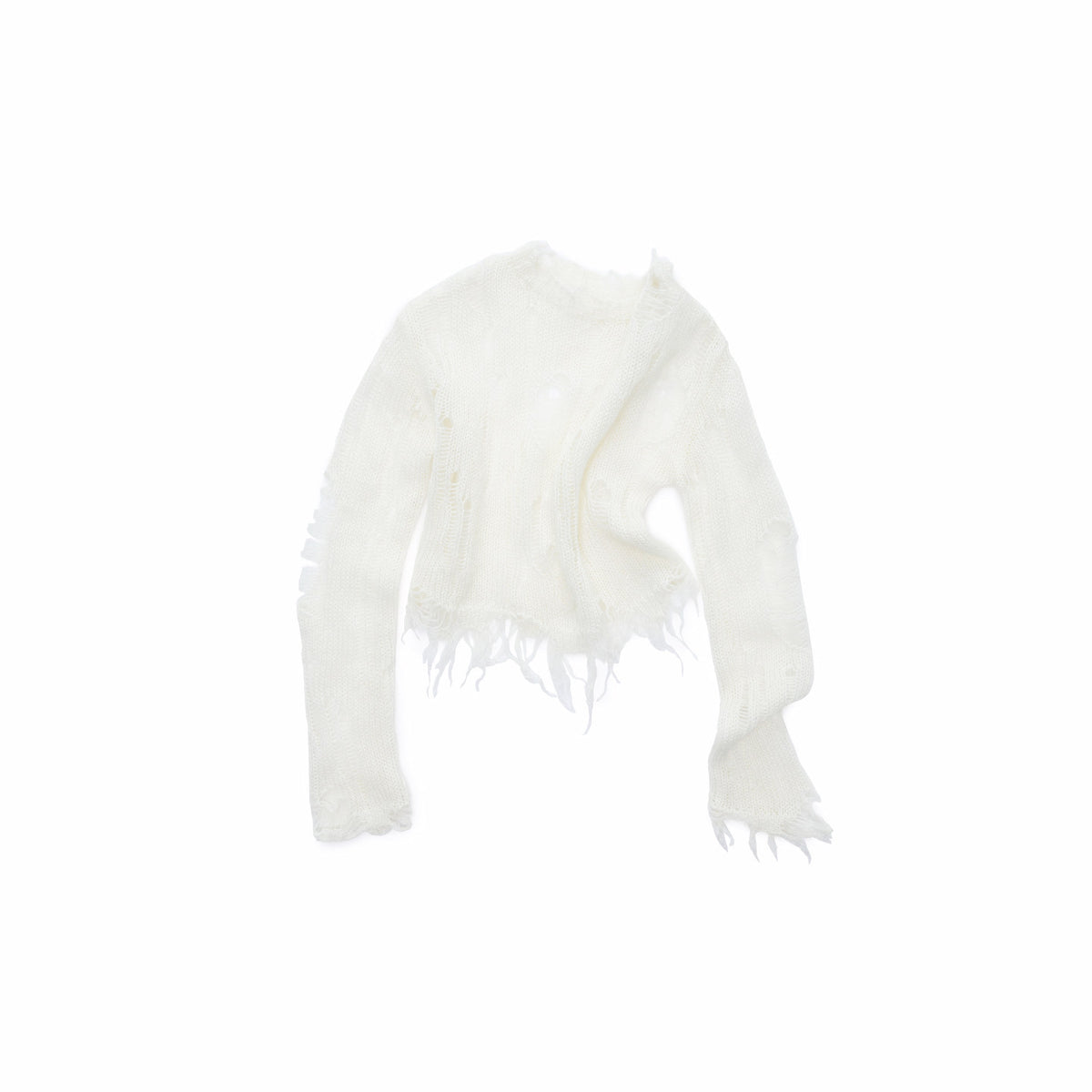 Openwork Mohair Knit Sweater