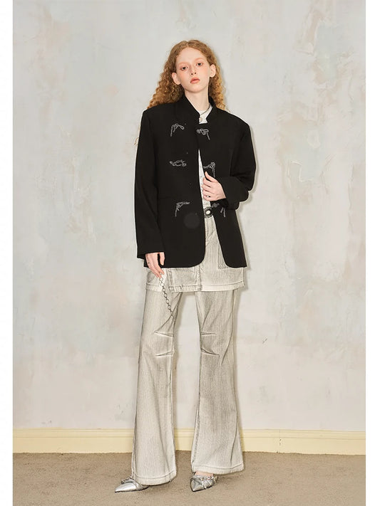 চাইনিজ স্টাইল হট ডায়মন্ড স্যুট কোট