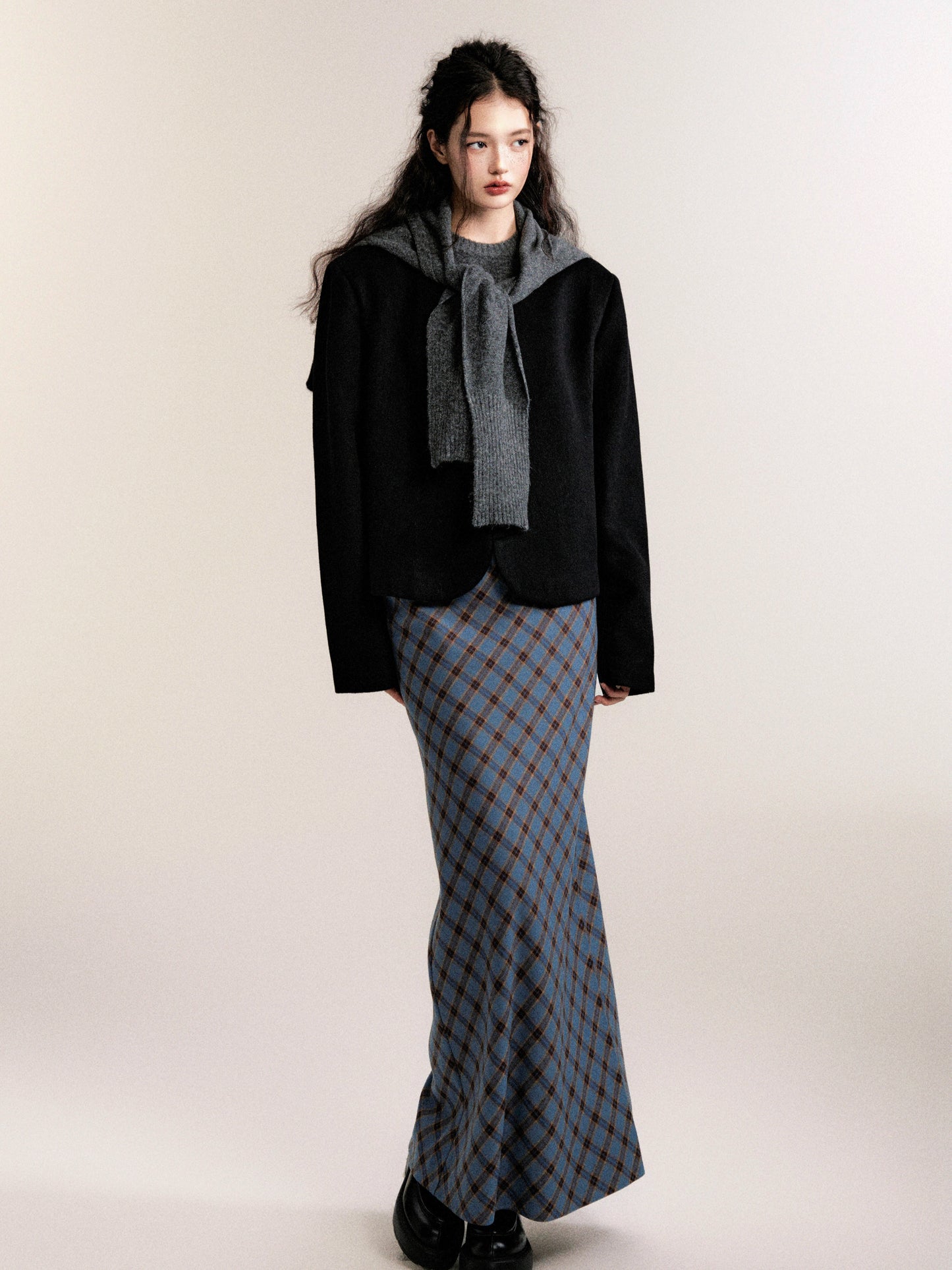 Black Retro Short Wool Jacket for Women (Fall/Winter)