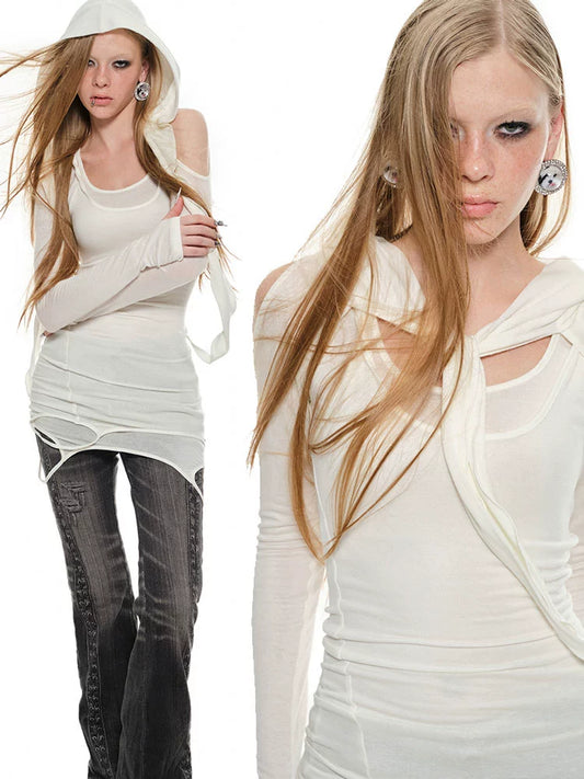 Off-Shoulder Deconstructed 3-Piece Set – Layered Babes Look